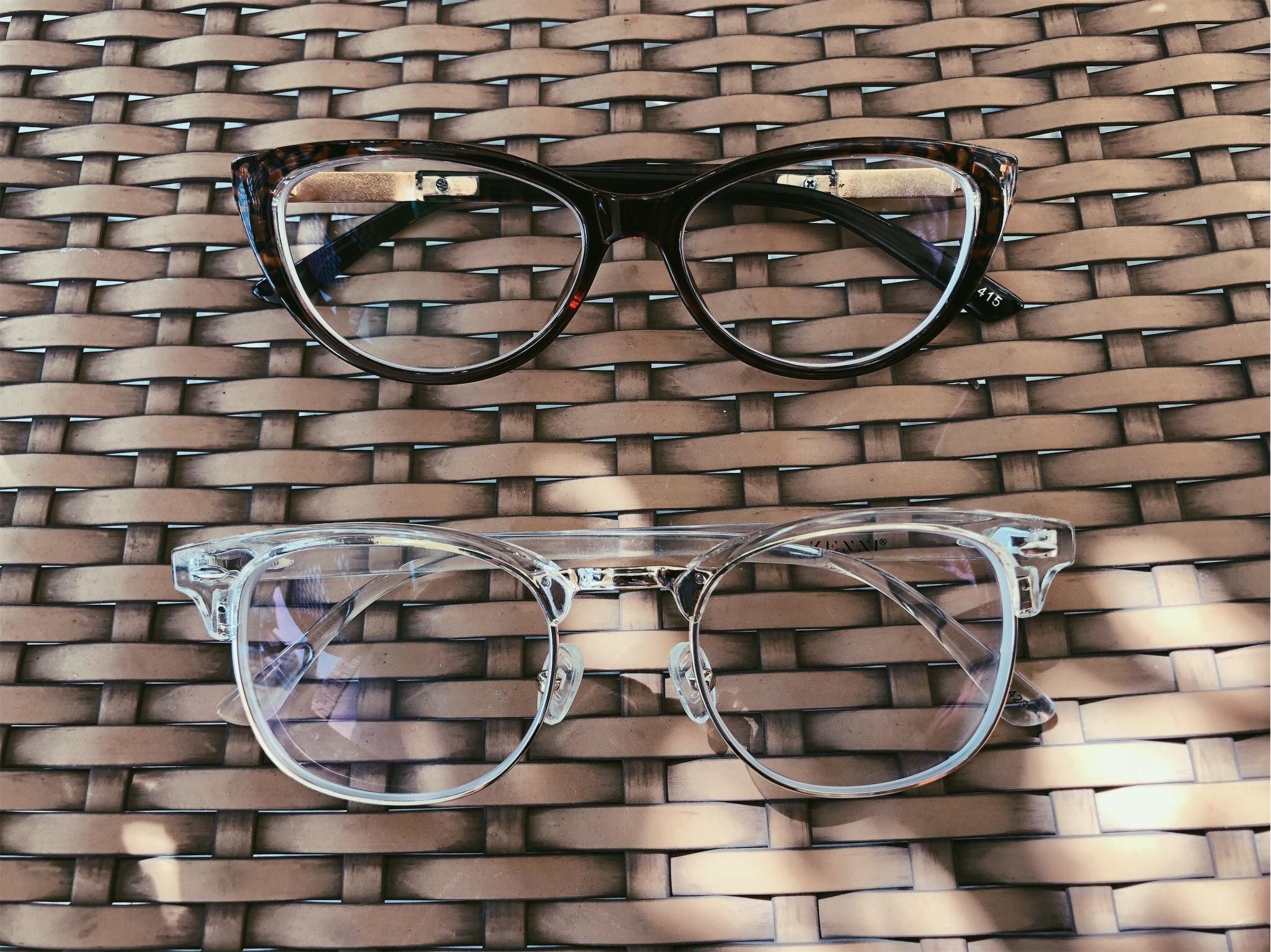 clear browline glasses